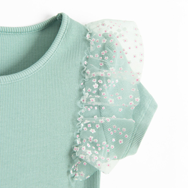 Рокля с къс ръкав, цвят: Зелен