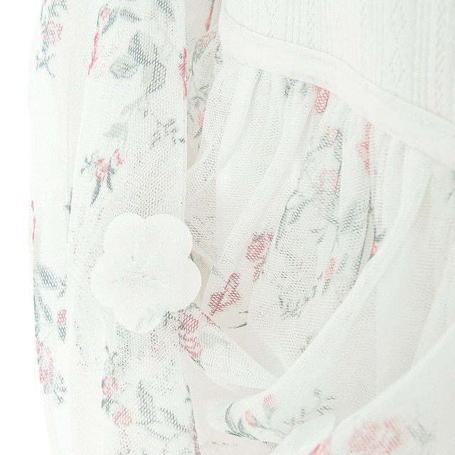 Рокля с къс ръкав, цвят: Бял