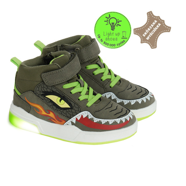 Високи обувки, цвят: Каки