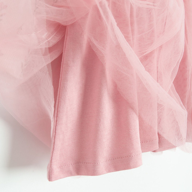 Рокля с дълъг ръкав, цвят: Розов