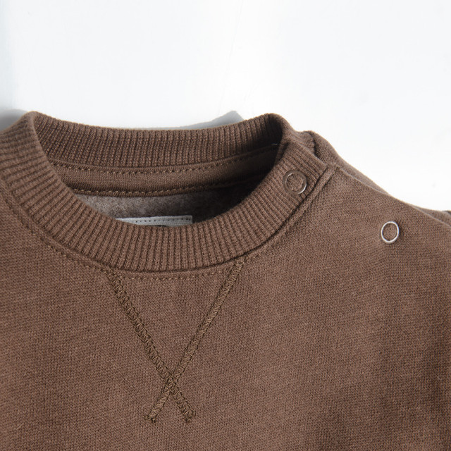 Блуза с дълъг ръкав, цвят: Кафяв