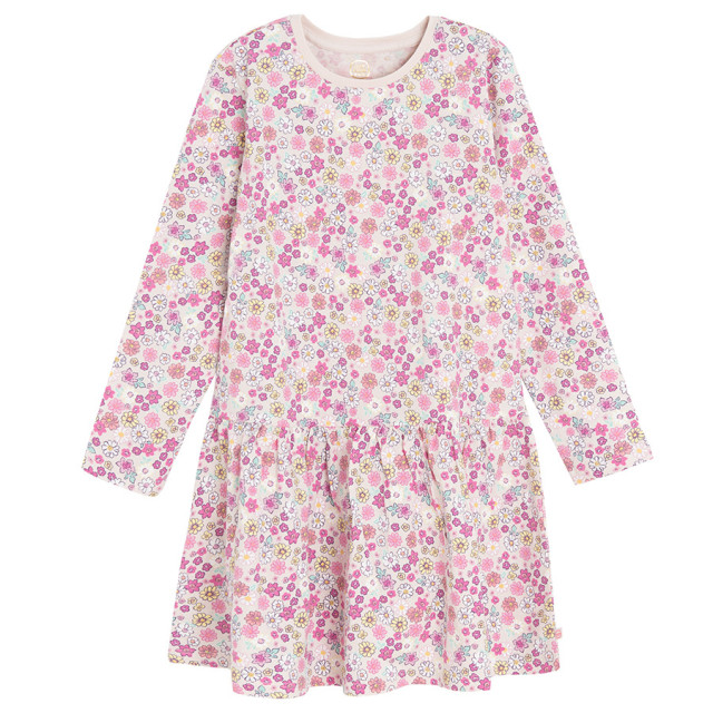 Рокля с дълъг ръкав, цвят: Бежов