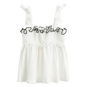 Блуза без ръкави, цвят: Бял