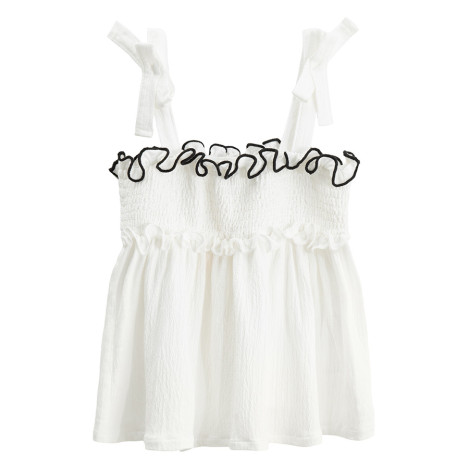 Блуза без ръкави, цвят: Бял