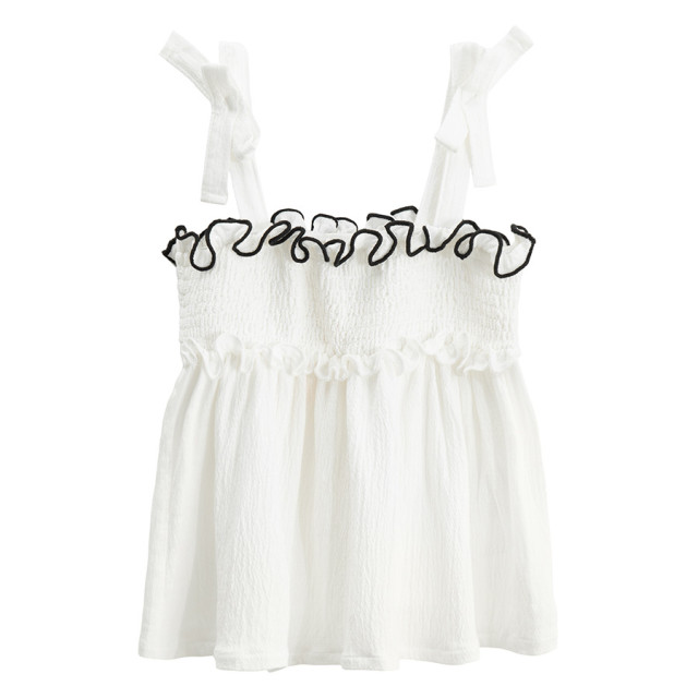 Блуза без ръкави, цвят: Бял