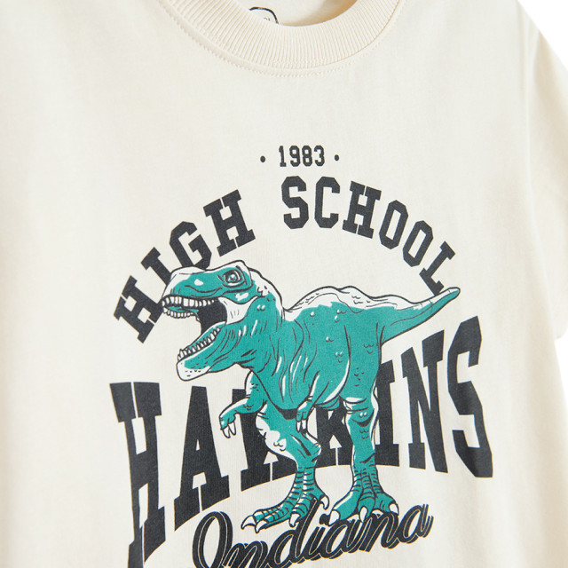 Тениска с къс ръкав, цвят: Бежов