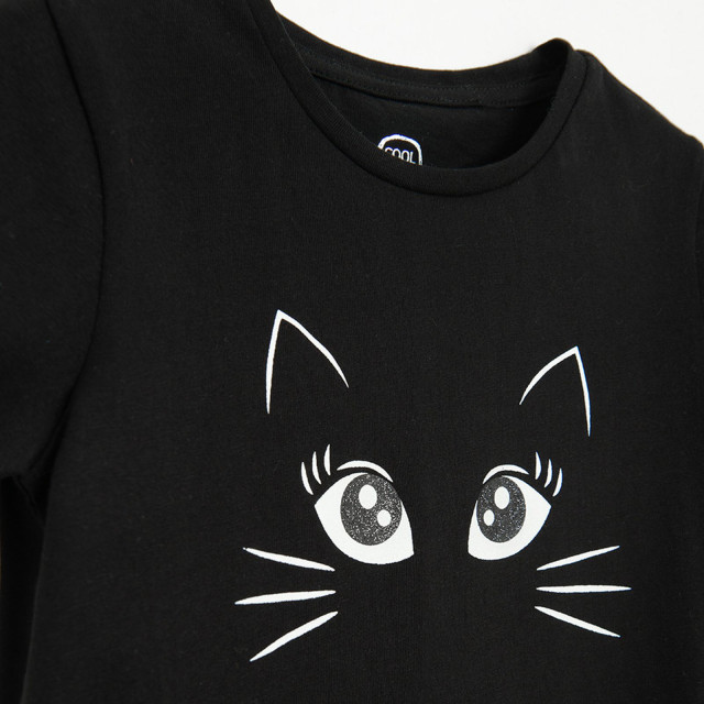 Тениска с къс ръкав, цвят: Черен