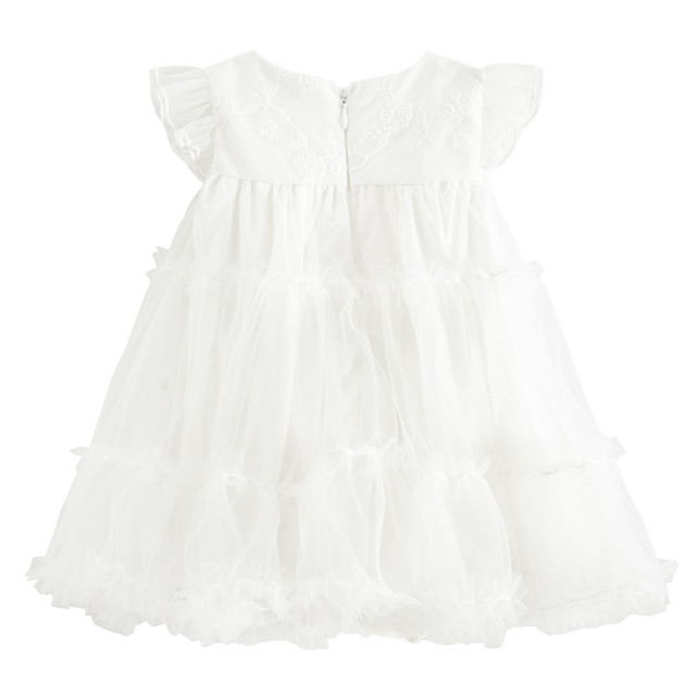 Рокля с къс ръкав, цвят: Бял