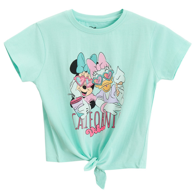 Блуза с къс ръкав MINNIE & FRIENDS, цвят: Тюркоазен