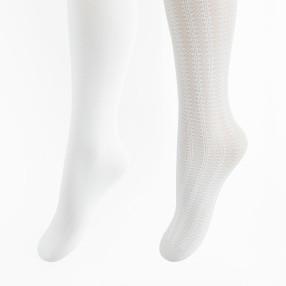 Чорапогащи 2бр., цвят: Бял