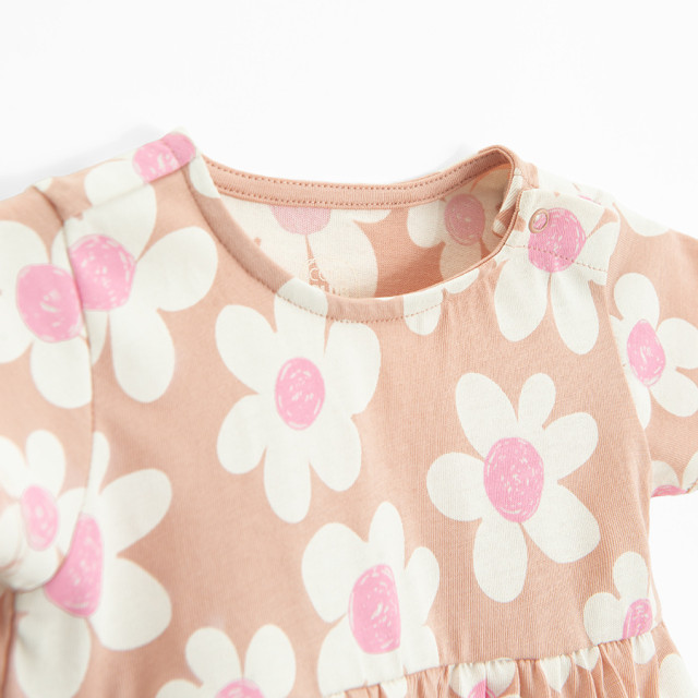 Рокля с къс ръкав, цвят: Пепел от рози