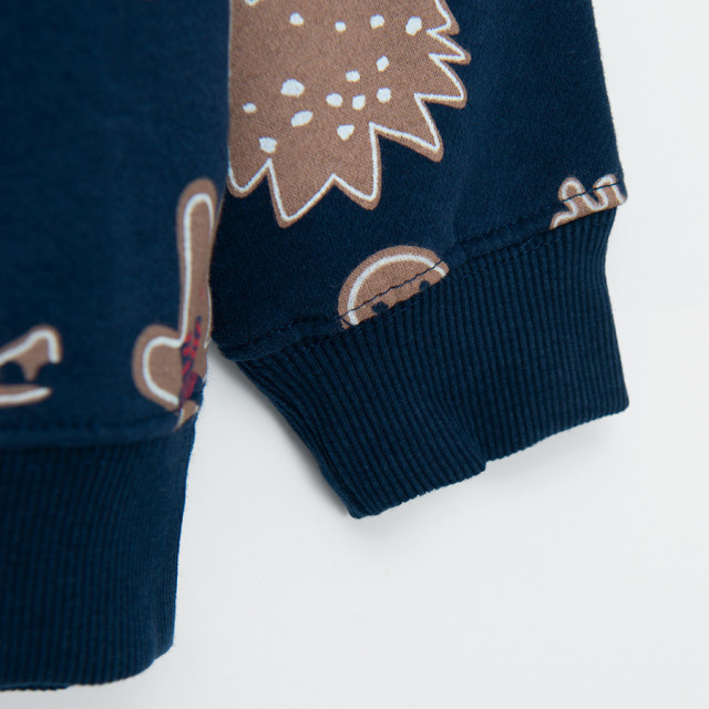 Блуза с дълъг ръкав, цвят: Морско син