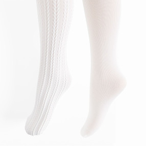 Чорапогащи 2бр., цвят: Бял