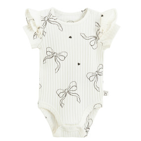 Боди с къс ръкав, цвят: Бял