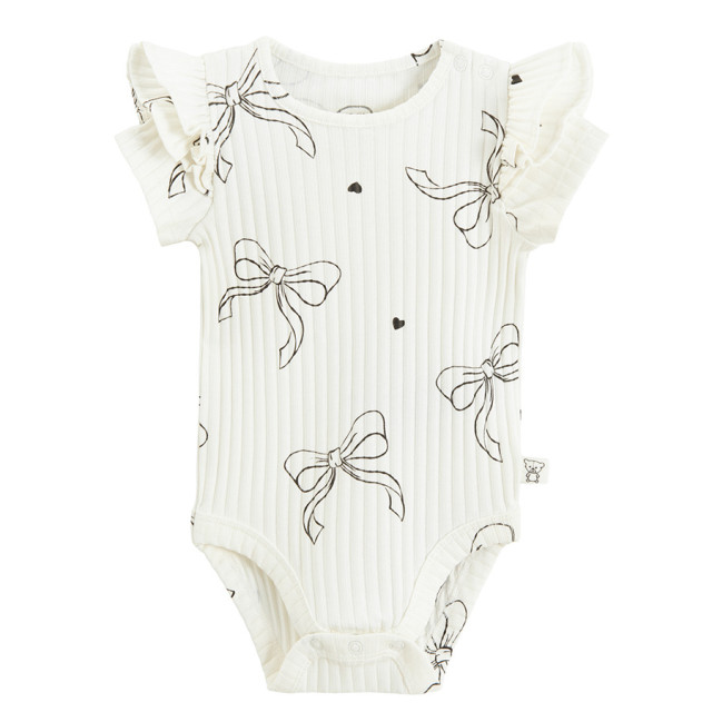 Боди с къс ръкав, цвят: Бял