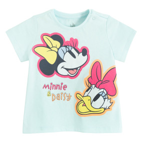 Тениска с къс ръкав MINNIE & FRIENDS, цвят: Светло ментов