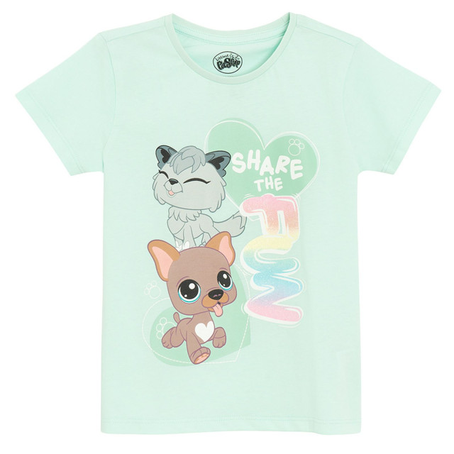 Тениска с къс ръкав LITTLEST PET SHOP, цвят: Тюркоазен