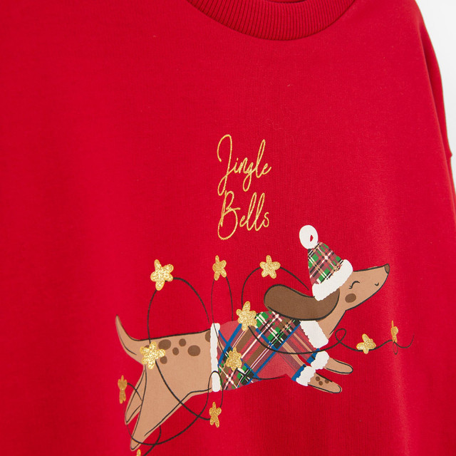 Блуза с дълъг ръкав, цвят: Червен