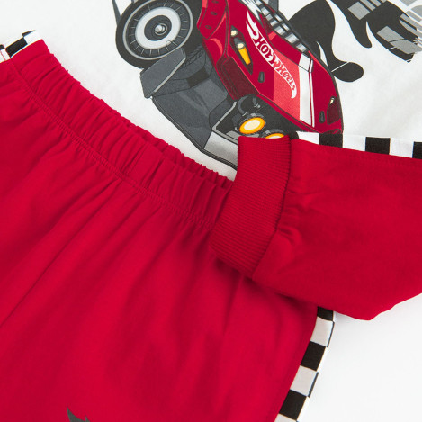 Пижама HOT WHEELS, цвят: Червен