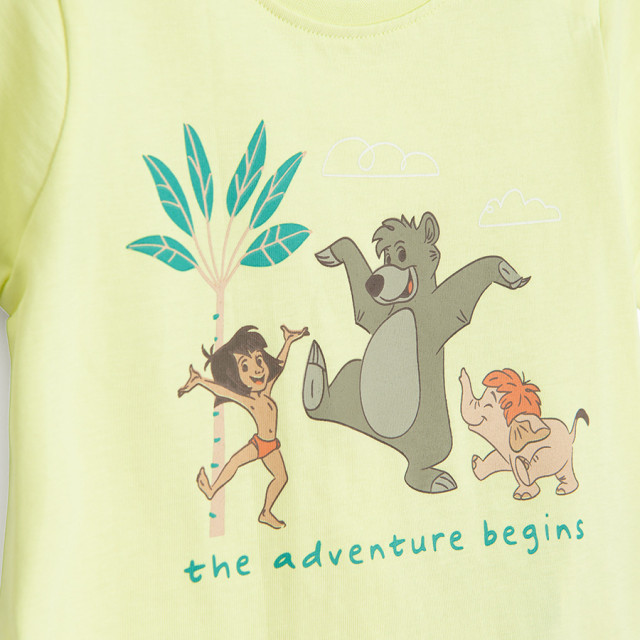 Тениска с къс ръкав THE JUNGLE BOOK, цвят: Зелен