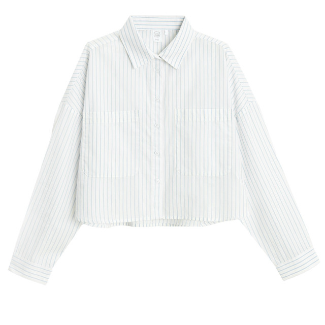 Риза с дълъг ръкав, цвят: Бял