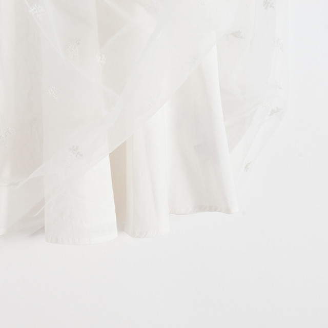 Рокля с къс ръкав, цвят: Бял