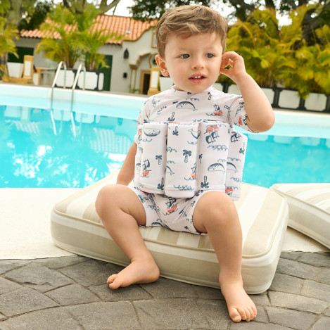 Пливни гащеризони, цвят: Бял