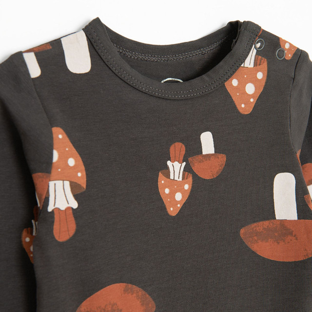 Боди с дълъг ръкав, цвят: Бежов