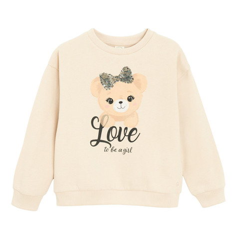 Блуза с дълъг ръкав, цвят: Бежов