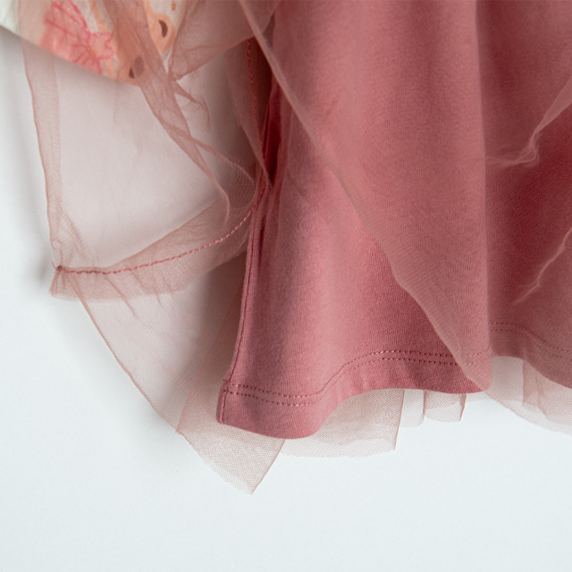 Рокля с дълъг ръкав, цвят: Кремав