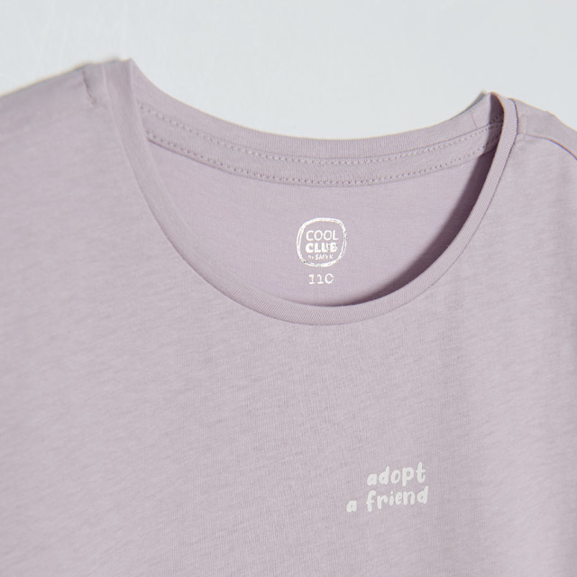 Тениска с къс ръкав, цвят: Виолетов