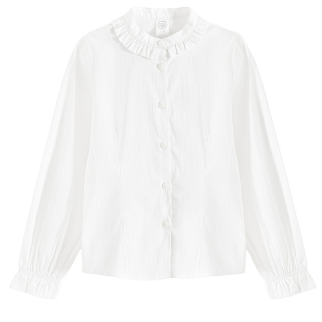 Риза с дълъг ръкав, цвят: Бял