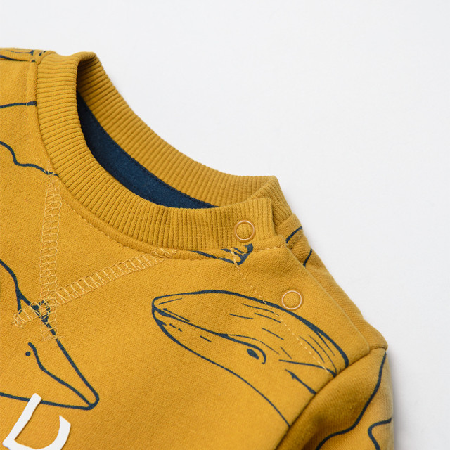 Блуза с дълъг ръкав, цвят: Жълт