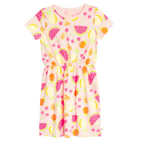 Рокля с къс ръкав, цвят: Розов