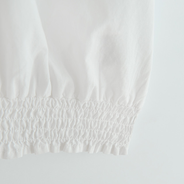 Блуза с къс ръкав, цвят: Бял