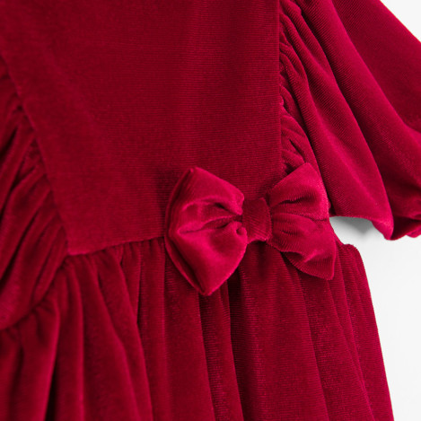 Рокля с къс ръкав, цвят: Червен