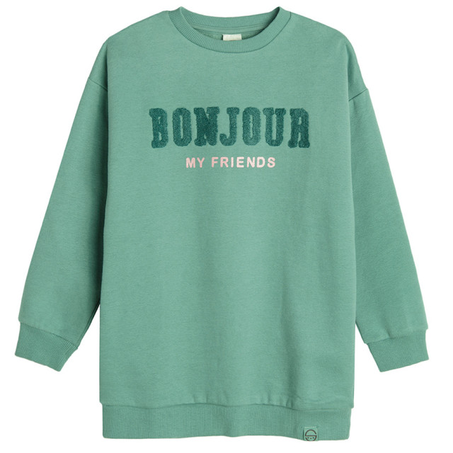 Блуза с дълъг ръкав, цвят: Зелен