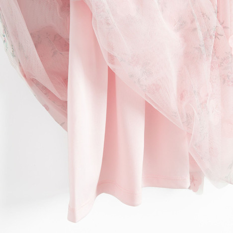 Рокля с къс ръкав, цвят: Розов