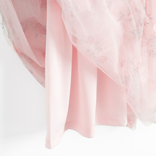 Рокля с къс ръкав, цвят: Розов