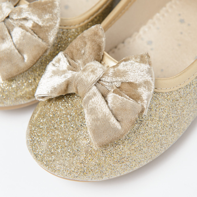 Балеринки, цвят: Златен