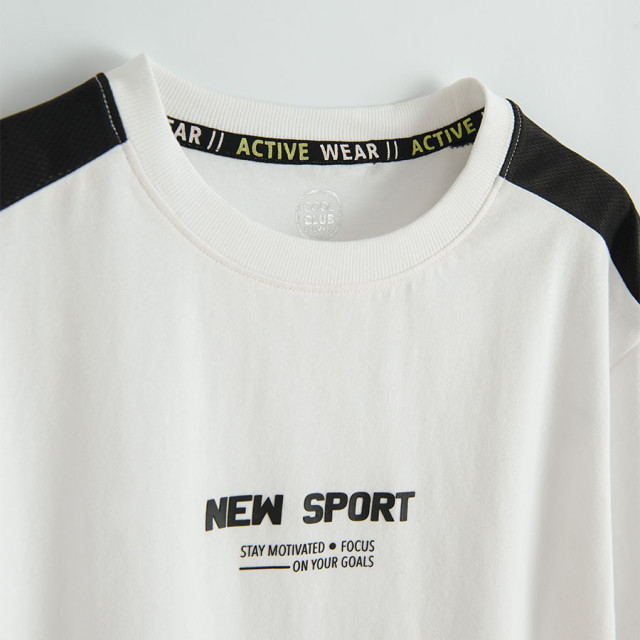 Тениска с къс ръкав, цвят: Бял