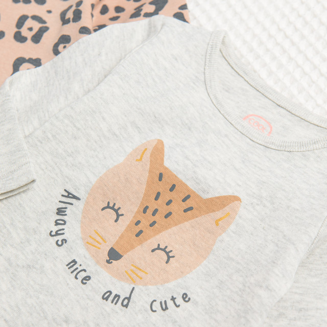 Боди с дълъг ръкав 2бр., цвят: Микс