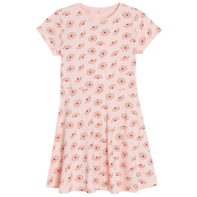 Рокля с къс ръкав, цвят: Розов