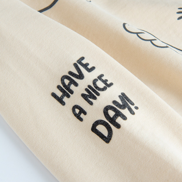 Блуза с дълъг ръкав GARFIELD, цвят: Кремав