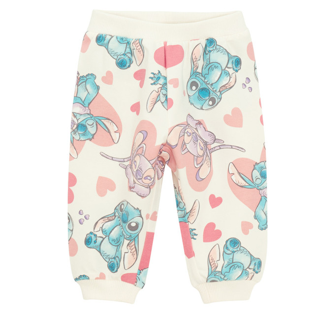 Спортен панталон LILO & STITCH, цвят: Бял