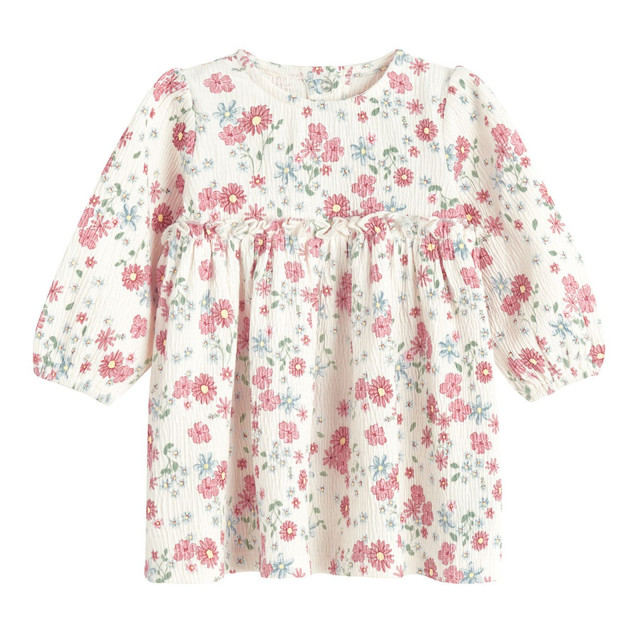 Рокля с дълъг ръкав, цвят: Бежов