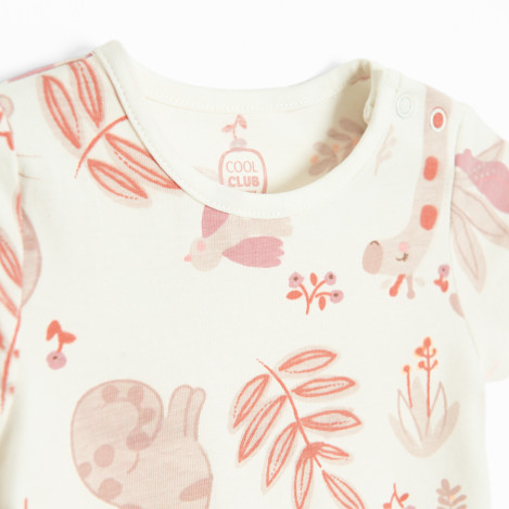 Боди с къс ръкав, цвят: Бял