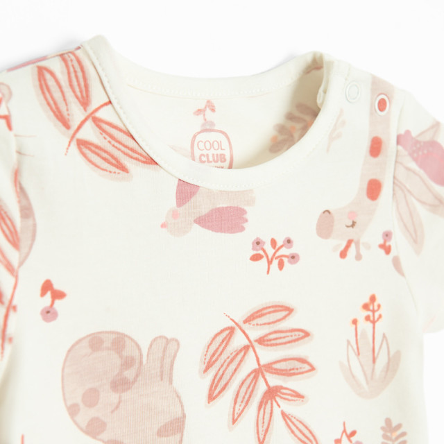 Боди с къс ръкав, цвят: Бял