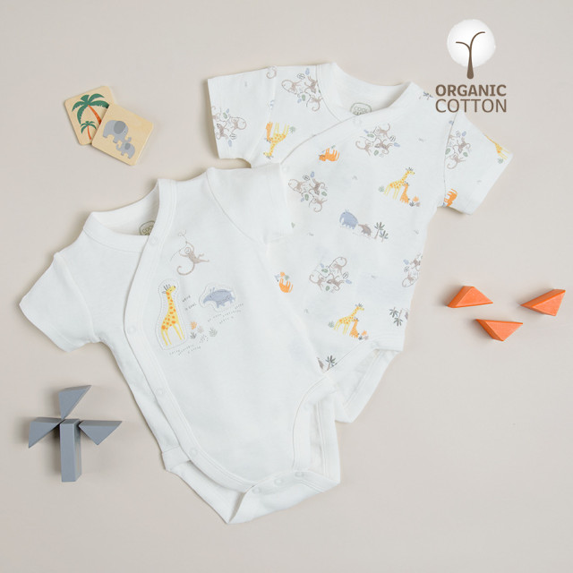 Боди с къс ръкав 2бр., цвят: Микс