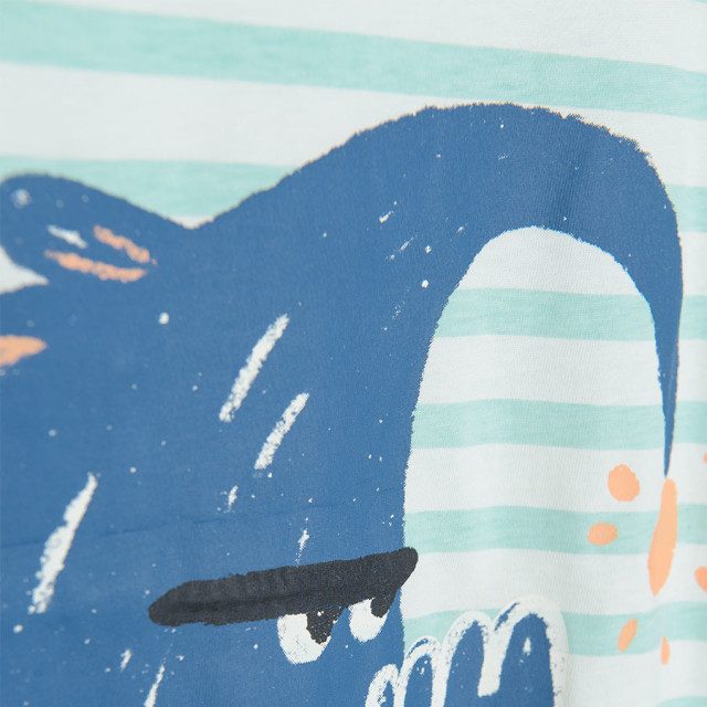 Тениска с къс ръкав, цвят: Райе